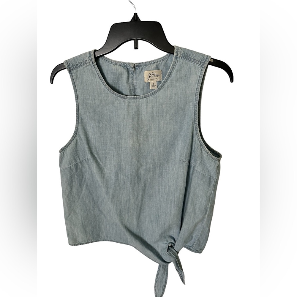 Jcrew  chambray tie front shirt